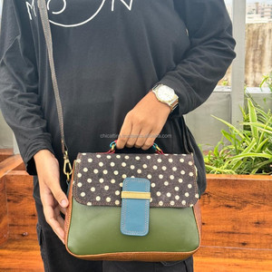 กระเป๋าหนังแท้พิมพ์ลายสัตว์หนังรีไซเคิลสำหรับผู้หญิงกระเป๋าสะพายคาดลำตัวหนังแท้อเนกประสงค์มีหูหิ้วด้านบน - Product Image 3