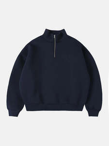 Pull sport décontracté pour homme, automne, col montant, demi-zip tendance, épais et stylé - Product Image 3