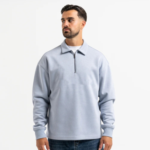Sweat à capuche d'hiver personnalisé de haute qualité pour hommes, en polaire unie, coupe-vent et respirant, vente en gros - Product Image 1