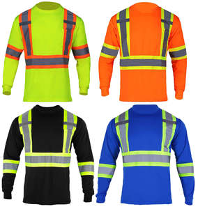 Camisetas de Trabajo de Alta Visibilidad Reflectantes para Hombre, Camiseta de Seguridad de Secado Rápido - Product Image 6