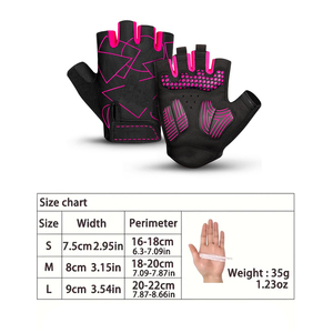 Nouveauté : Gants de cyclisme demi-doigts antidérapants, protection UV, respirants, avec fermeture auto-agrippante - Product Image 2