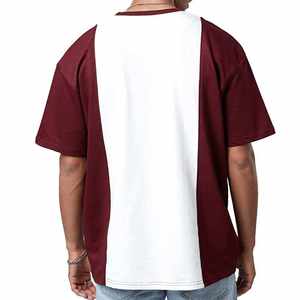 Latest Design 2026 Two Tone Fashion T-Shirt Oversized Streetwear Short Sleeve Cotton Outdoor <b>Party</b> T-Shirts Plus Size Breathable - Product Image 3