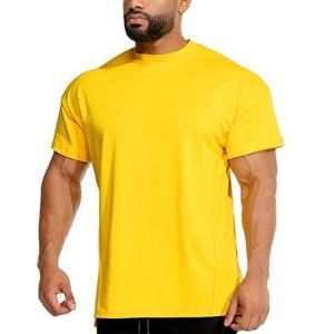 เสื้อยืดคอกลมแขนสั้นสีเหลืองสำหรับผู้ชาย ทรงปกติ สวมใส่สบาย ผ้าถัก 100% ผ้าฝ้าย ระบายอากาศได้ดี สีพื้นเรียบ ดีไซน์เรียบง่าย - Product Image 3