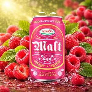 Nuevo Producto, Bajo MOQ, Cerveza Sin Alcohol MALT 330ml, Sabor Frambuesa, Sin Alcohol, OEM, ODM, Venta al Por Mayor, Fábrica de Bebidas, GMP - Product Image 2