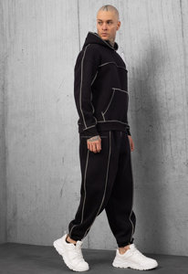 Ensemble de survêtement décontracté pour homme en coton 100% avec logo personnalisé, ensemble de sweat-shirt à capuche 2 pièces unisexe pour les sports d'hiver - Product Image 4