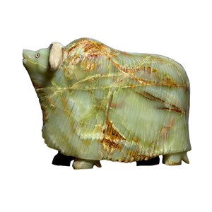 Figurines d'animaux en onyx et marbre faites à la main pour la décoration de la maison, sculptures en pierre naturelle, animaux uniques en onyx et marbre. - Product Image 2