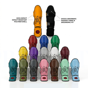Nouvelles protections de tibia personnalisées 2026 avec motif imprimé pour le kickboxing, le Muay Thai, le karaté, le MMA, le Taekwondo – Protège-tibias d'entraînement avec logo personnalisé - Product Image 1