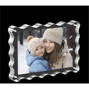 Premium Frameless <b>Acrylic</b> <b>Block</b> Photo Frame Transparent Magnetic Picture Frame for Home Decor Desktop Crystal Clear Sign Stand - Product Image 3