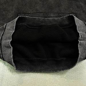Custom High-quality Heavyweight Hoodie Washed and Distressed Men's Cotton <b>Fleece</b> Hoodie Casual Vintage <b>Black</b> Loose Hoodies - Product Image 5