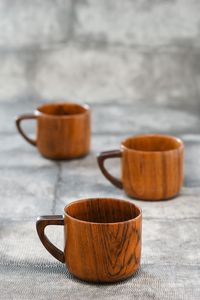 Rustic Wooden Coffee Mug Handmade Natural Solid Wood Mug Eco Friendly Drinkware <b>for</b> Home Kitchen Use - Product Image 2