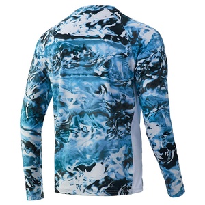 Men's Full Sleeve Camouflage Fishing Shirt Moisture-Wicking Polyester Summer Outdoor Wear - Product Image 4