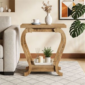 Mesa Auxiliar para Sala de Estar, Mesa de Centro con Estante de Almacenamiento para Té, Café o como Mesa Multiusos - Product Image 4