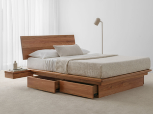 Sommier en bois massif avec tiroirs intégrés profonds - Product Image 3