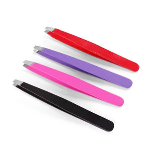 Pince à épiler professionnelle réutilisable en acier inoxydable pour hommes et femmes, avec pointes droites et pointues, ANAAIF - Product Image 1