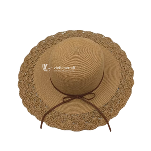 Sombrero de Paja con Borde Ancho Festoneado, Estilo Y2K, para Verano, Playa, Viajes al Aire Libre, con Lazo de Cinta y Detalles de Perlas para Mujer - Product Image 3