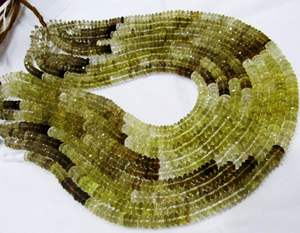 Cuentas de cuarzo natural genuino, corte alemán, facetadas en forma de rondel, tamaño 7mm, hilo de cuentas de piedras preciosas de 8 pulgadas de largo. - Product Image 3
