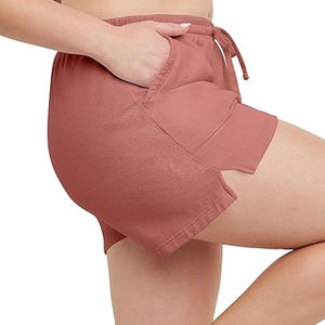 Nouveau short décontracté en coton contrastant pour femme, taille haute, idéal pour l'été, la rue et la gym - Product Image 3