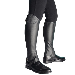 Nuevas Medias Botas de Cuero Vacuno para Niños y Adultos, Medias Botas de Cuero Natural, Medias Botas Ecuestres de Cuero Genuino - Product Image 2