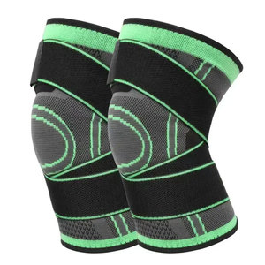 Genouillères réglables Perfectionists, noir/vert, respirantes, en polyester, unisexe, multi-sports, protection de base pour tous les exercices - Product Image 4