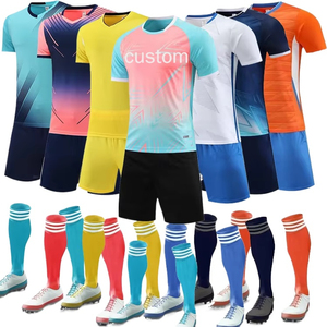 Maillot de football personnalisé, uniforme de football, kit sportif à séchage rapide, tenue d'équipe imprimée, maillot de match à manches courtes - Product Image 2