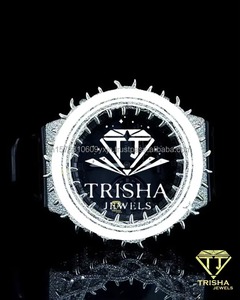 Reloj de Diamantes para Hombre de Diseño Único, Reloj de Cuarzo de Acero Inoxidable Resistente al Agua, Reloj de Lujo para Uso Diario Disponible para la Venta - Product Image 6