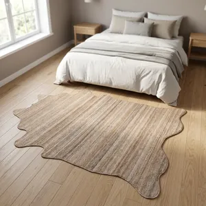 Alfombra Moderna para Camping con Diseño Novedoso, Tejido Plano de Poliéster, Base Antideslizante de Látex, Apta para Mascotas, Reversible, Lavable, Decoración para el Hogar - Product Image 1