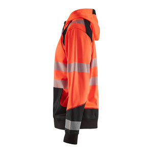 <b>Men</b> Outdoor Construction Safety Hoodies Workwear <b>Reflective</b> Clothing Long Sleeve Security Hoodie <b>Jacket</b> With Zipper - Product Image 3