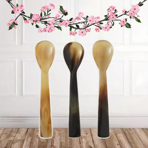 ช้อนฮอร์น FAIZA CRAFT ดีไซน์คลาสสิก ขัดเงา พร้อมสลักโลโก้ตามสั่ง ราคาส่งถูก เป็นมิตรกับสิ่งแวดล้อม ใช้กับชาและน้ำผึ้งได้ - Product Image 6