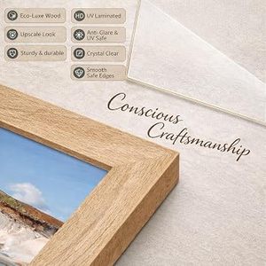 Marcos de Fotos Rectangulares Verticales de Madera Maciza Vintage Hechos a Mano, Decoración de Pared Ecológica a Todo Color, Montaje en Pared/Mesa - Product Image 6