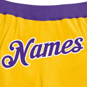 <b>Men</b> <b>Yellow</b> Purple Sublimated Mesh Basketball <b>Shorts</b> Breathable Polyester Sportswear Team Game <b>Shorts</b> Competition Wear Clothing - Product Image 6