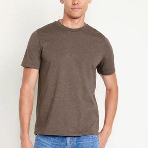 Camiseta de Cuello Redondo de Manga Corta para Hombre, Corte Regular, Colores Personalizados, Bajo MOQ, Color Sólido, 100% Algodón Jersey, Tejido de Punto, Ropa Casual - Product Image 5