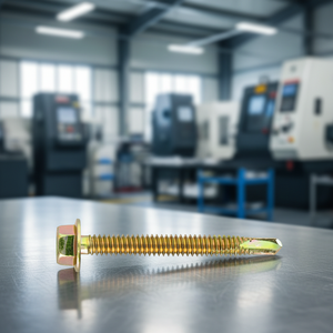 Tornillo PDC de rosca estándar de pulgada, de acero al carbono clase 8, galvanizado con fosfato de zinc, con cabeza hexagonal y perforación automática - Product Image 1