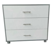 Armoire de chambre moderne en bois massif avec 3 tiroirs pour salle de sport, villa, atelier, salle à manger, salon, extérieur, hôpital et escalier