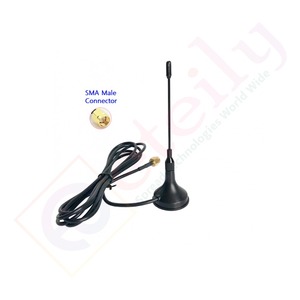 ETEILY High Quality 868MHz 3dBi Magnetic Antenna RG174 <b>Cable</b> + SMA (M) St. Connector <b>External</b> Telecommunications Applications - Product Image 1