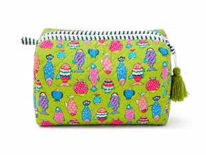Vintage Bohemian Embroidered Cotton Fashion Waterproof Zipper Soft Handle Eco-Friendly <b>Makeup</b> <b>Case</b> Travel Pouch Bag Rajasthan - Product Image 2