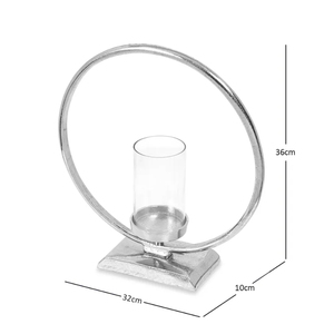 Lanterne porte-bougie en aluminium avec pot en verre pour centres de table d'hôtels, décoration intérieure et extérieure - Product Image 4