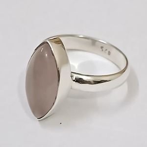 Rose <b>Quartz</b> Marquise 925 Sterling Silver Jewelry gift for her <b>Ring</b> bezel setting Handmade Rose <b>Quartz</b> Jewelry - Product Image 6