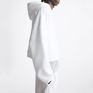 Nueva sudadera con capucha corta personalizada de alta calidad para hombre, con estampado en relieve, de alta calidad, 100% algodón, forro polar grueso, para hombre - Product Image 4