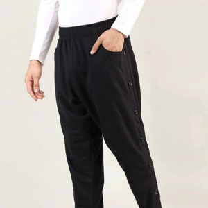 Pantalon de jogging d'hiver pour hommes en toile, respirant, multi-poches, taille élastique, style décontracté streetwear, écologique, vente en gros - Product Image 5