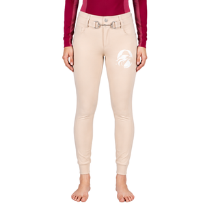 Leggings de equitación neutros para mujer, cintura alta, pantalones de entrenamiento ecuestre elásticos, pantalones de montar cómodos, ropa deportiva - Product Image 1