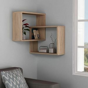 Natural Wooden Wall Mounted Floating <b>Shelves</b> For Kitchen Bedroom Living Room Bathroom And Office Storage - Product Image 3