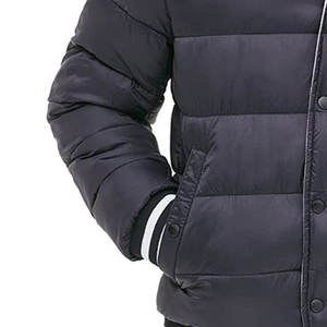 Best Selling High Quality Custom Made Solid Color Men's Puffer Jacket Hooded <b>Winter</b> Outdoor Use - Product Image 4
