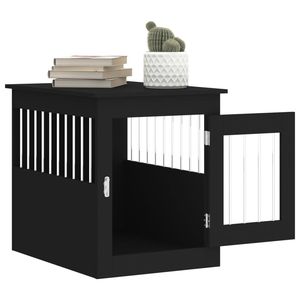 Muebles para Perros de Madera Sintética Negra y Acero, Casas y Muebles Premium para Mascotas - Product Image 5