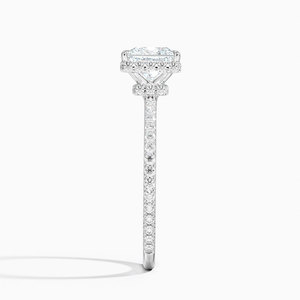 BOJ Ring 059 Princess Cut 925 Silver Gala Halo Diamond Ring 2ct D Color VVS1 Moissanite GRA Certified Low Price Wedding Ring - Product Image 3