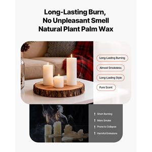 Ensemble de 24 bougies cylindriques en verre transparent, grands chandeliers pour décorations de table de mariage, centres de table - Product Image 4