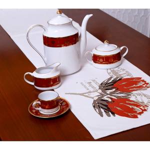 Camino de mesa tejido Jacquard de algodón de primera calidad, hoteles de lujo, hogares modernos, uso para recepciones de bodas, cenas festivas, juegos de té y café - Product Image 1