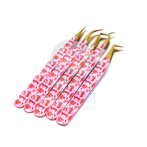 Nouvel ensemble de pinces à épiler personnalisées en acier inoxydable, style western cowboy, pour extensions de cils à pointe en fibre, en promotion - Product Image 1