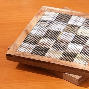 Sous-verres en os incrustés, vente en gros, sûrs pour l'artisanat indien, articles pour la maison, sous-verres de luxe faits à la main - Product Image 2