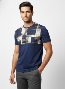 Camiseta Casual de Manga Corta para Hombre, Diseño Moderno con Estampado de Serigrafía, Algodón Jersey, Transpirable, Estilo Urbano - Product Image 4