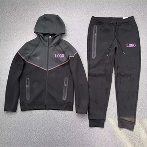 Conjunto Deportivo Reflectante con Capucha, Pantalones Jogger con Cierre Completo, Ropa Deportiva con Logotipo Personalizado, Ropa de Invierno para Exteriores - Product Image 5